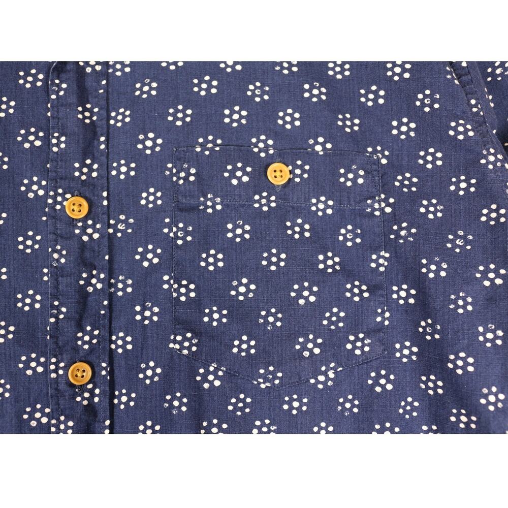 Beverly Hills Polo Club M’s L Navy Blue Floral Print Long Sleeve Button Up Shirt - Picture 7 of 8